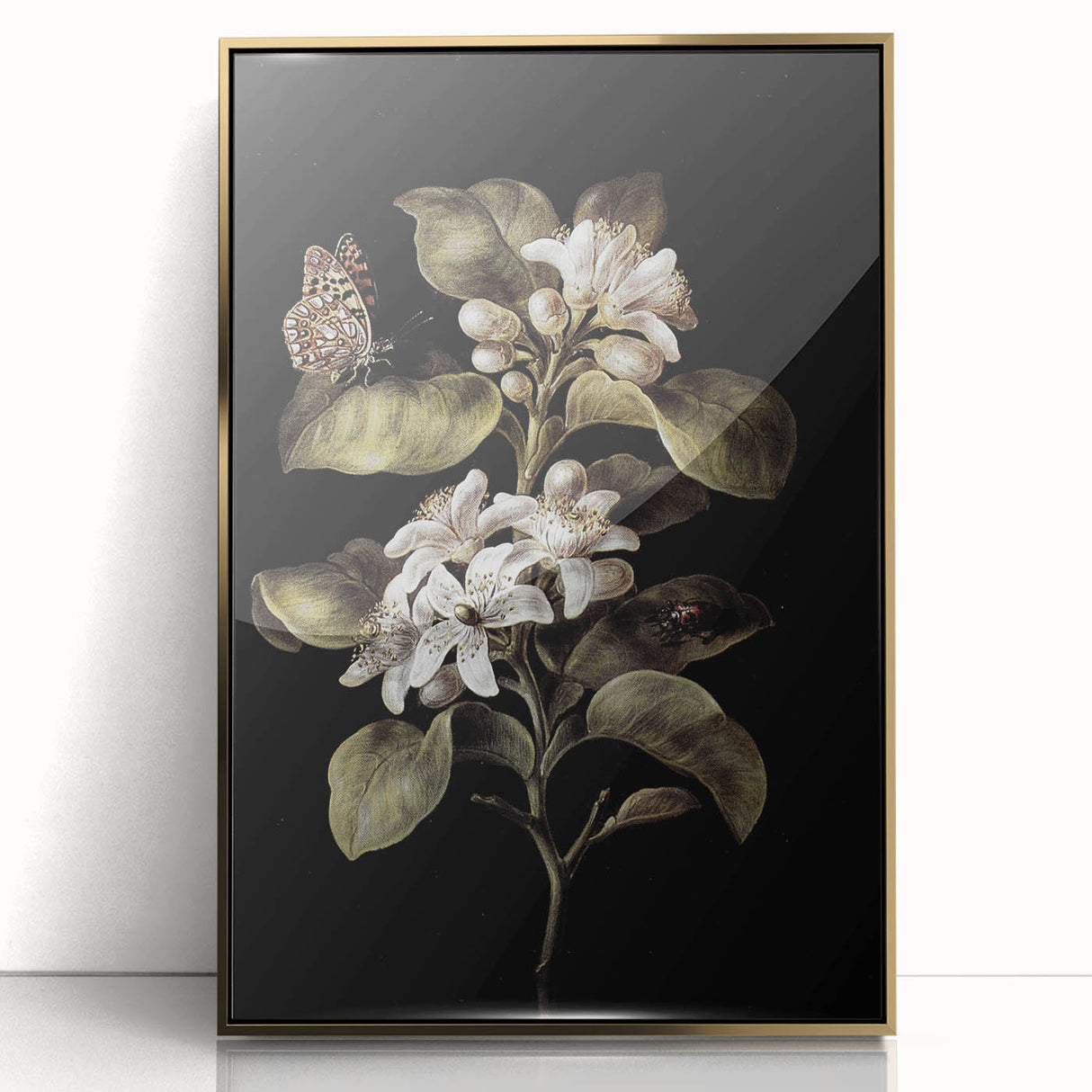 Dark Moody Wall Art: Timeless Botanical Art Print with Dramatic Tones