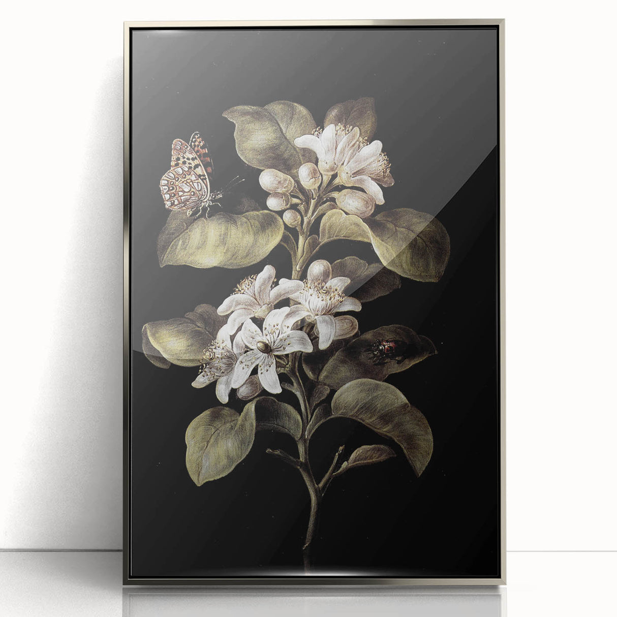 Dark Moody Wall Art: Timeless Botanical Art Print with Dramatic Tones