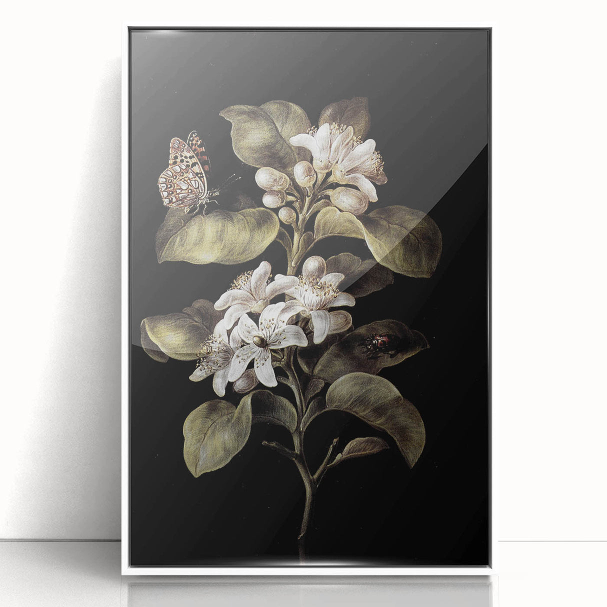 Dark Moody Wall Art: Timeless Botanical Art Print with Dramatic Tones