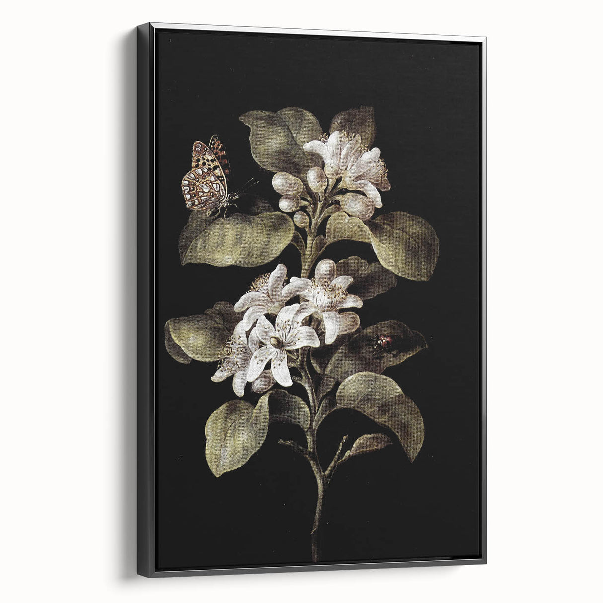 Dark Moody Wall Art: Timeless Botanical Art Print with Dramatic Tones
