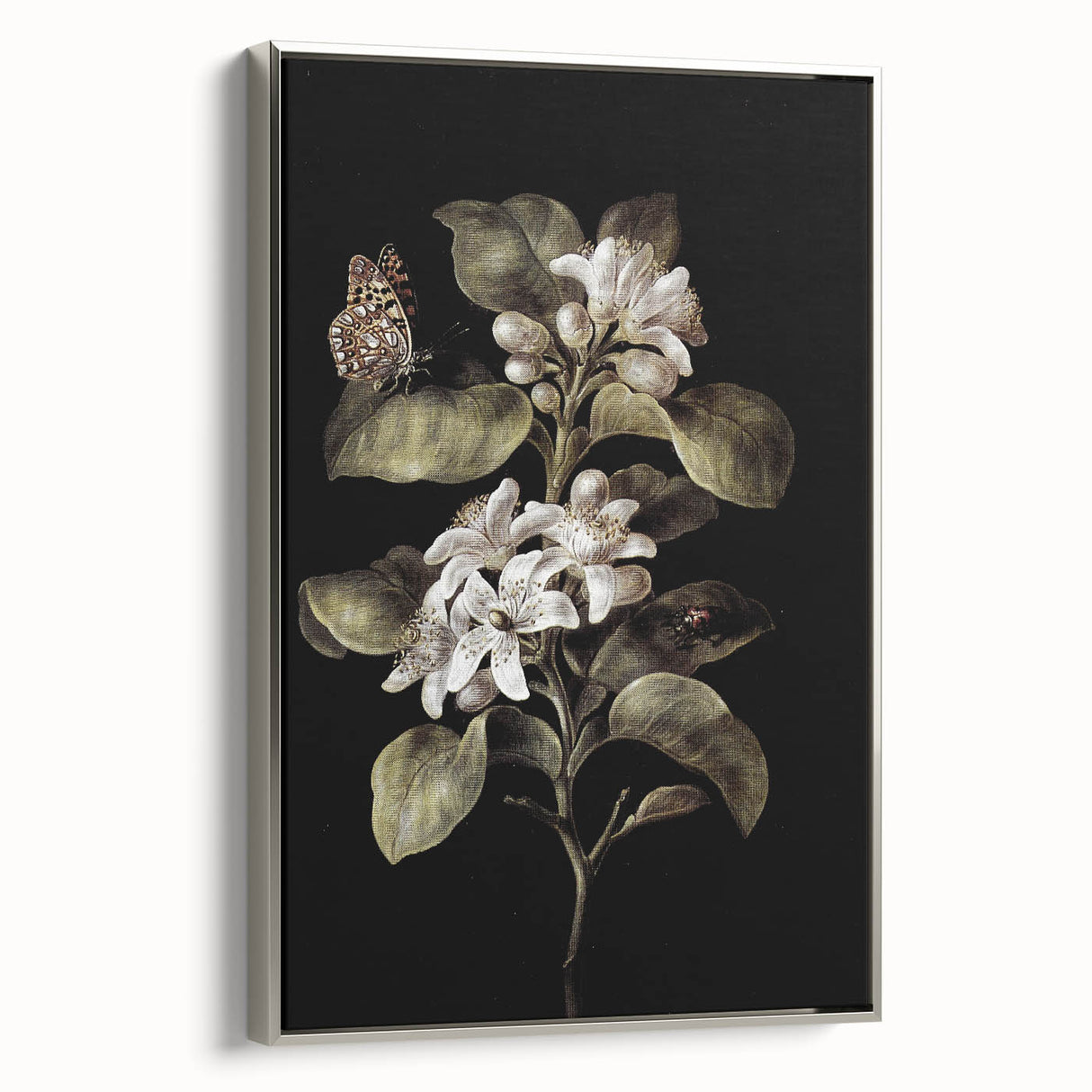 Dark Moody Wall Art: Timeless Botanical Art Print with Dramatic Tones