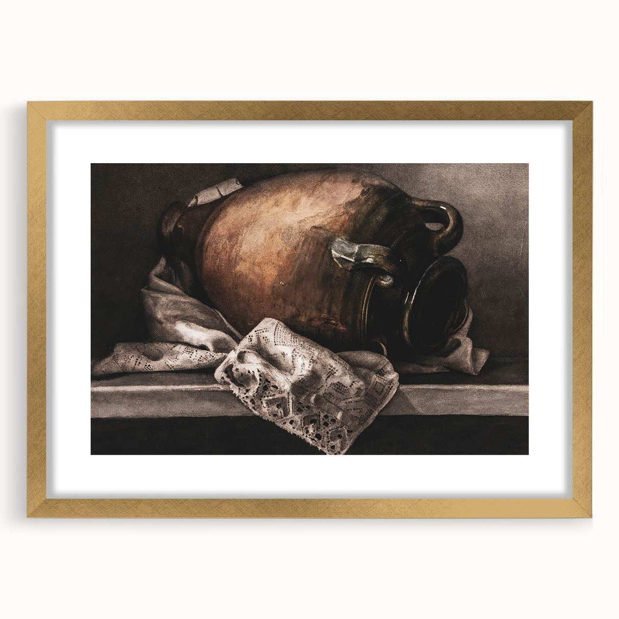 Moody Still Life Vase Art - Dark Timeless Decor for Elegant Interiors