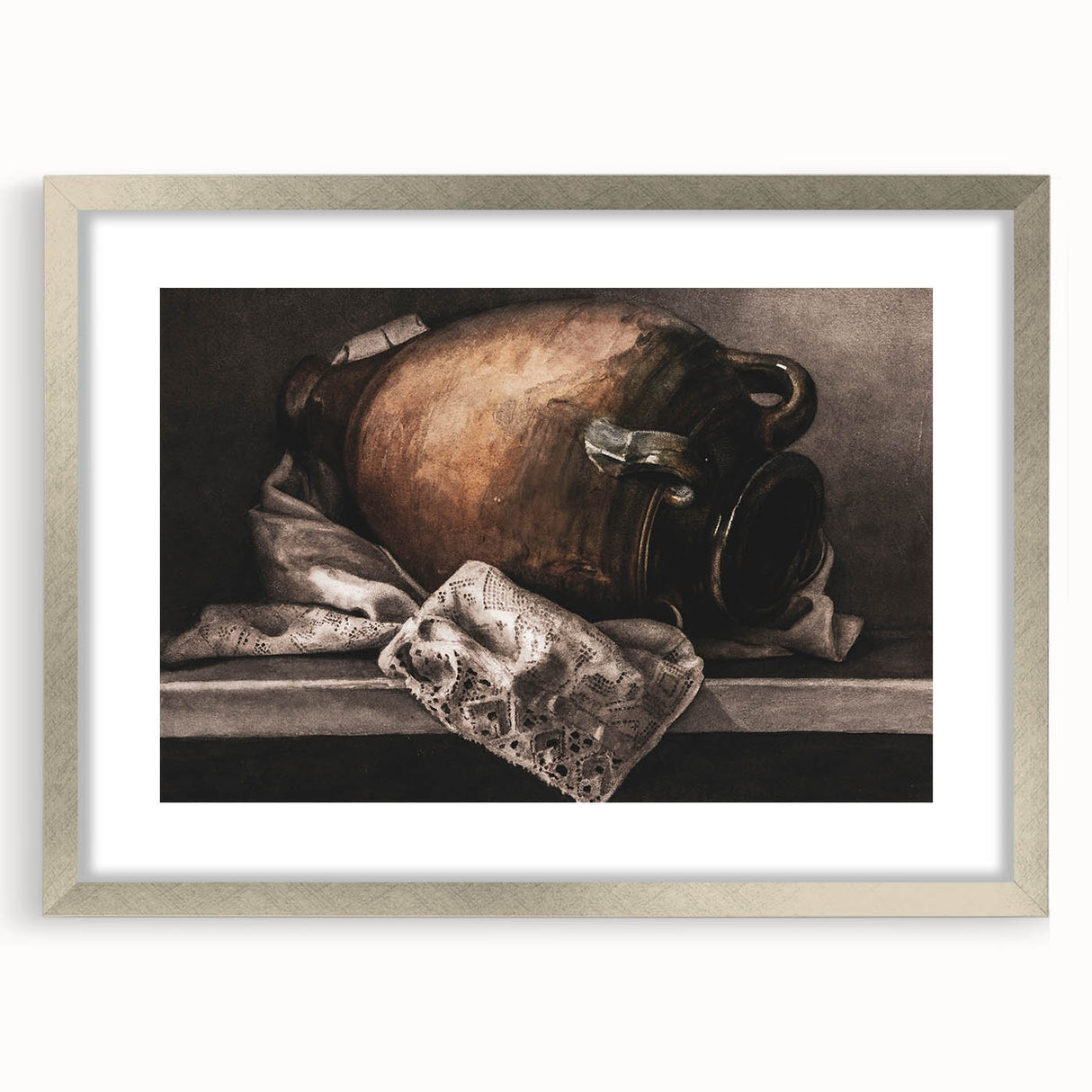 Moody Still Life Vase Art - Dark Timeless Decor for Elegant Interiors
