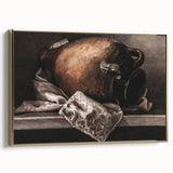 Moody Still Life Vase Art - Dark Timeless Decor for Elegant Interiors