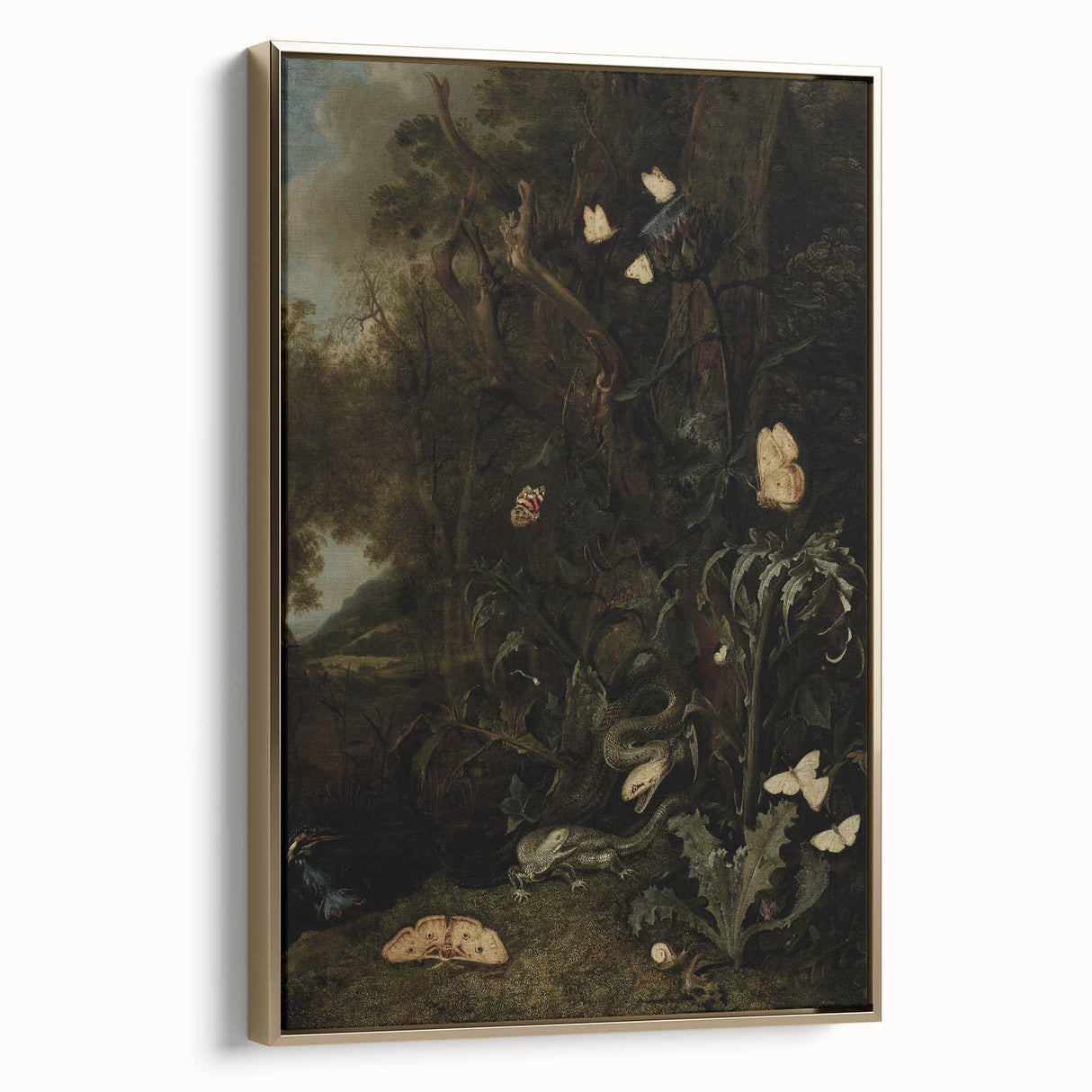 Dark Moody Nature Art | Dramatic Wildlife Scene for Moody Interiors