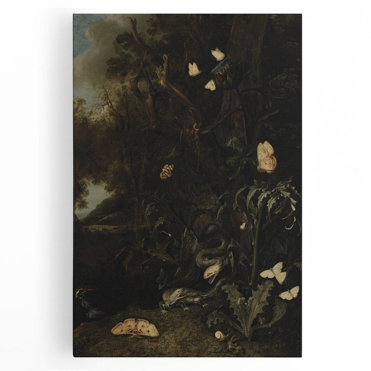 Dark Moody Nature Art | Dramatic Wildlife Scene for Moody Interiors