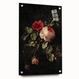 Dark Moody Wall Art - Classic Floral Still Life for Elegant Interiors
