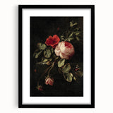 Dark Moody Wall Art - Classic Floral Still Life for Elegant Interiors