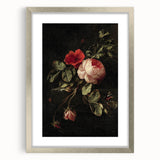 Dark Moody Wall Art - Classic Floral Still Life for Elegant Interiors
