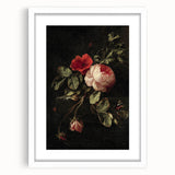 Dark Moody Wall Art - Classic Floral Still Life for Elegant Interiors