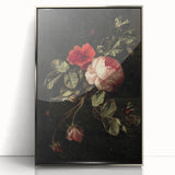 Dark Moody Wall Art - Classic Floral Still Life for Elegant Interiors