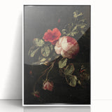 Dark Moody Wall Art - Classic Floral Still Life for Elegant Interiors
