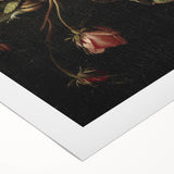 Dark Moody Wall Art - Classic Floral Still Life for Elegant Interiors