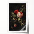 Dark Moody Wall Art - Classic Floral Still Life for Elegant Interiors
