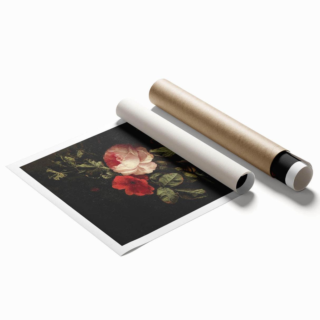 Dark Moody Wall Art - Classic Floral Still Life for Elegant Interiors