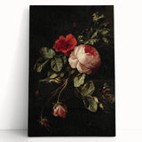 Dark Moody Wall Art - Classic Floral Still Life for Elegant Interiors