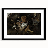 Dark Moody Mushroom Still Life - Atmospheric Botanical Wall Art Decor
