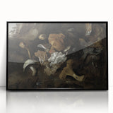 Dark Moody Mushroom Still Life - Atmospheric Botanical Wall Art Decor