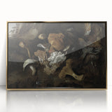 Dark Moody Mushroom Still Life - Atmospheric Botanical Wall Art Decor