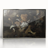 Dark Moody Mushroom Still Life - Atmospheric Botanical Wall Art Decor