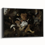 Dark Moody Mushroom Still Life - Atmospheric Botanical Wall Art Decor