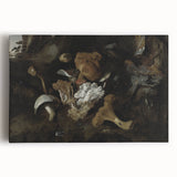 Dark Moody Mushroom Still Life - Atmospheric Botanical Wall Art Decor