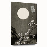 Dark Moody Wall Art - Lunar Blossom Elegance for Dramatic Interiors