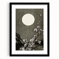 Dark Moody Wall Art - Lunar Blossom Elegance for Dramatic Interiors