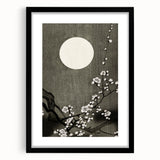 Dark Moody Wall Art - Lunar Blossom Elegance for Dramatic Interiors