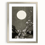 Dark Moody Wall Art - Lunar Blossom Elegance for Dramatic Interiors