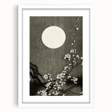 Dark Moody Wall Art - Lunar Blossom Elegance for Dramatic Interiors