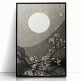 Dark Moody Wall Art - Lunar Blossom Elegance for Dramatic Interiors