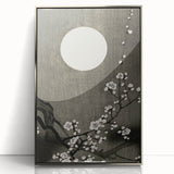 Dark Moody Wall Art - Lunar Blossom Elegance for Dramatic Interiors