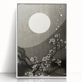 Dark Moody Wall Art - Lunar Blossom Elegance for Dramatic Interiors