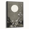 Dark Moody Wall Art - Lunar Blossom Elegance for Dramatic Interiors