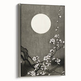 Dark Moody Wall Art - Lunar Blossom Elegance for Dramatic Interiors