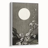 Dark Moody Wall Art - Lunar Blossom Elegance for Dramatic Interiors