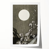 Dark Moody Wall Art - Lunar Blossom Elegance for Dramatic Interiors