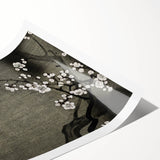 Dark Moody Wall Art - Lunar Blossom Elegance for Dramatic Interiors