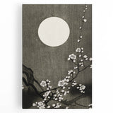 Dark Moody Wall Art - Lunar Blossom Elegance for Dramatic Interiors