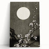 Dark Moody Wall Art - Lunar Blossom Elegance for Dramatic Interiors