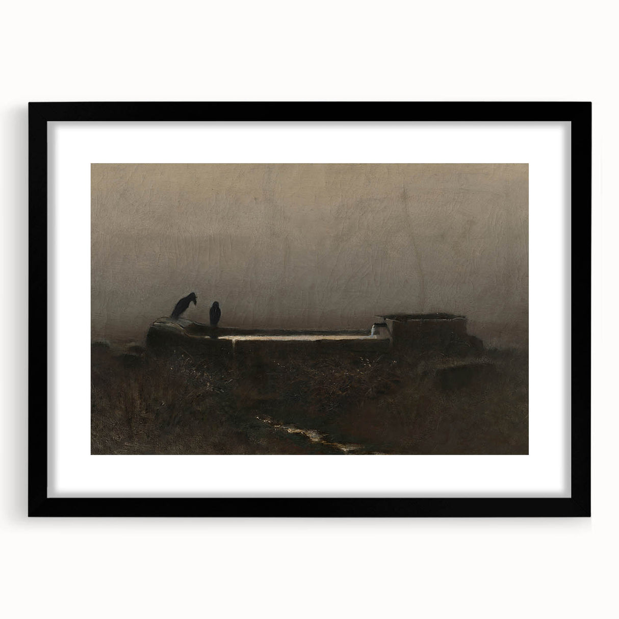 Dark Moody Crow Scene - Atmospheric Wall Art for Timeless Interiors