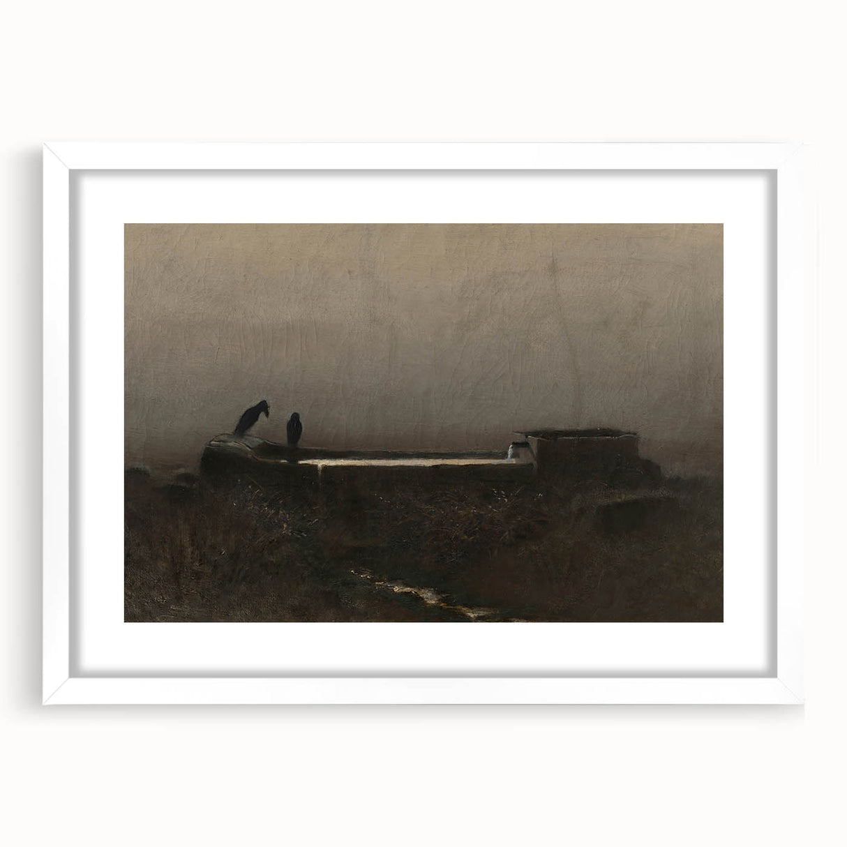 Dark Moody Crow Scene - Atmospheric Wall Art for Timeless Interiors