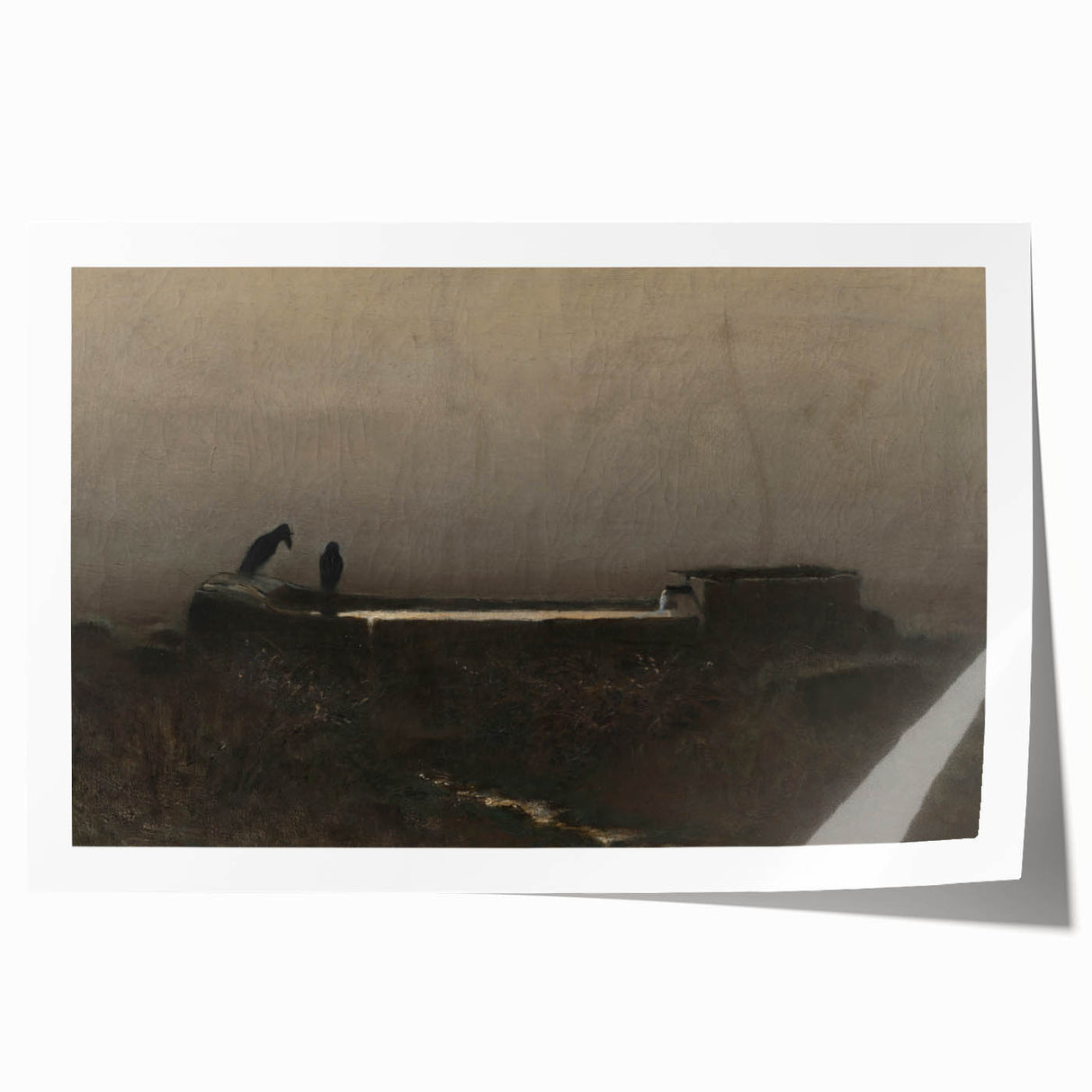 Dark Moody Crow Scene - Atmospheric Wall Art for Timeless Interiors