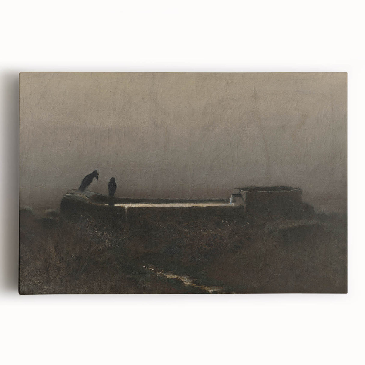 Dark Moody Crow Scene - Atmospheric Wall Art for Timeless Interiors