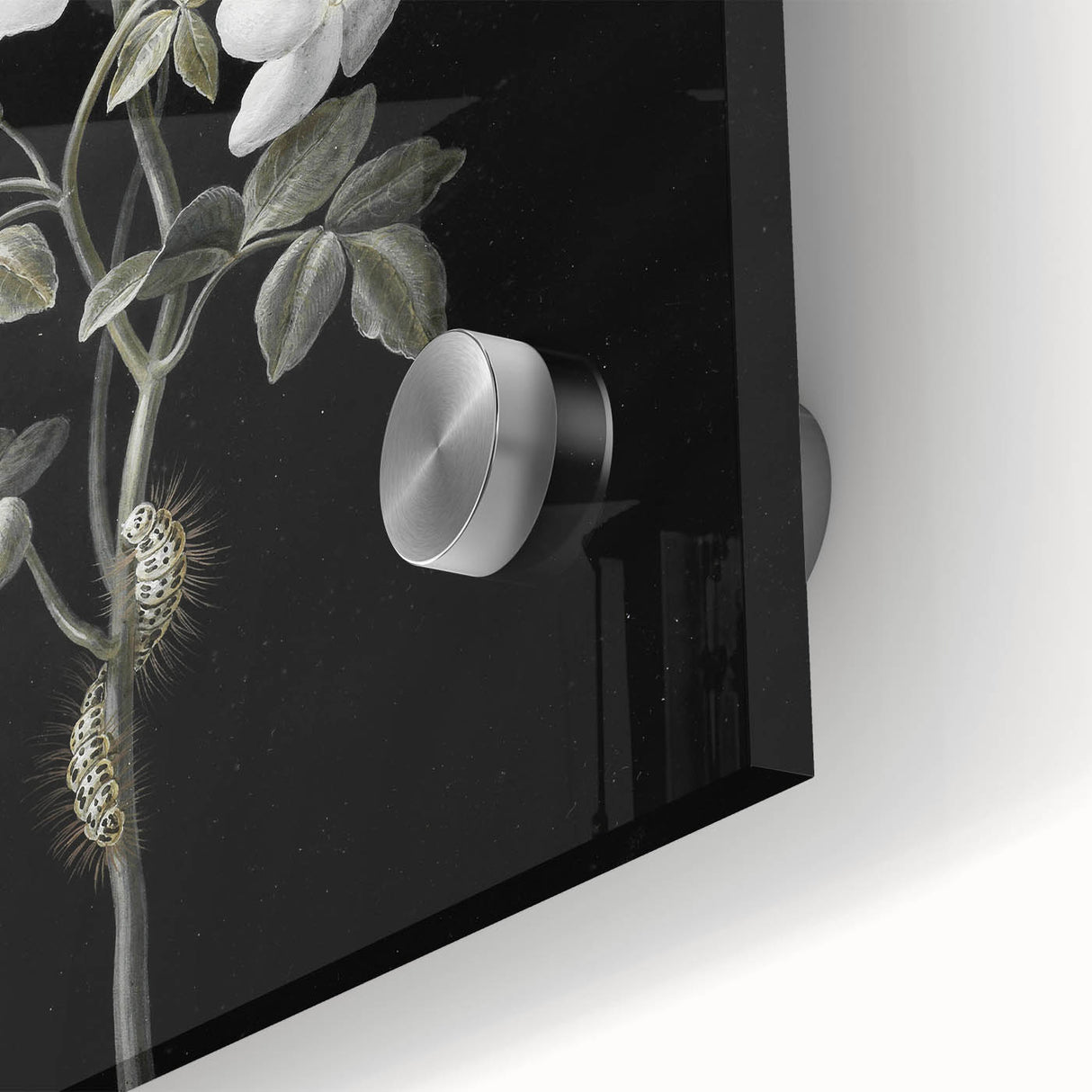 Dark Moody Wall Art - Floral Elegance with Butterfly for Dramatic Spaces