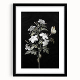 Dark Moody Wall Art - Floral Elegance with Butterfly for Dramatic Spaces