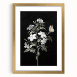 Dark Moody Wall Art - Floral Elegance with Butterfly for Dramatic Spaces