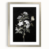 Dark Moody Wall Art - Floral Elegance with Butterfly for Dramatic Spaces