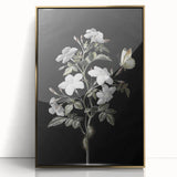 Dark Moody Wall Art - Floral Elegance with Butterfly for Dramatic Spaces